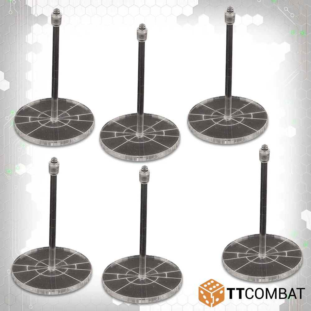 Dropfleet Commander Medium Clear Base Pack (bag) (*See Per Order Flat Rate Shipping)