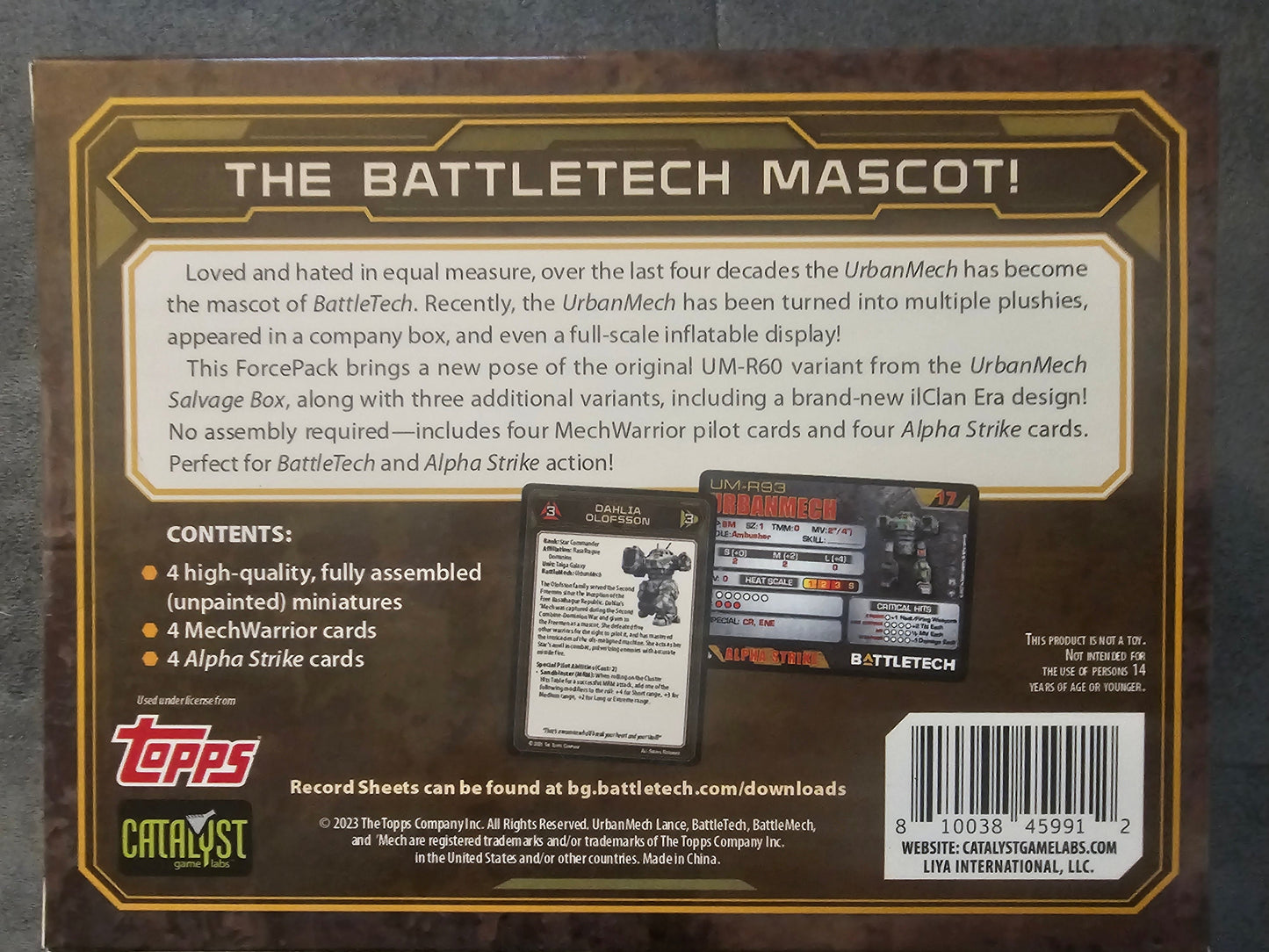 Battletech UrbanMech Lance Miniature Pack (*See Per Order Flat Rate Shipping)