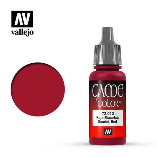 Vallejo Paint Game Color Scarlett Red 72012  (*See Per Order Flat Rate Shipping)