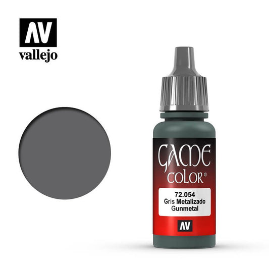 Vallejo Paint Game Color Gunmetal Metal 72054 17ml (*See Per Order Flat Rate Shipping)