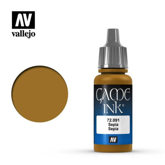 Vallejo Game Ink Sepia 72091 (*See Per Order Flat Rate Shipping)