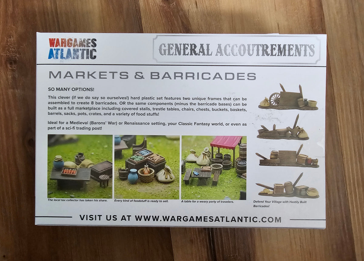 Wargames Atlantic Markets & Barricades (*See Per Order Flat Rate Shipping)