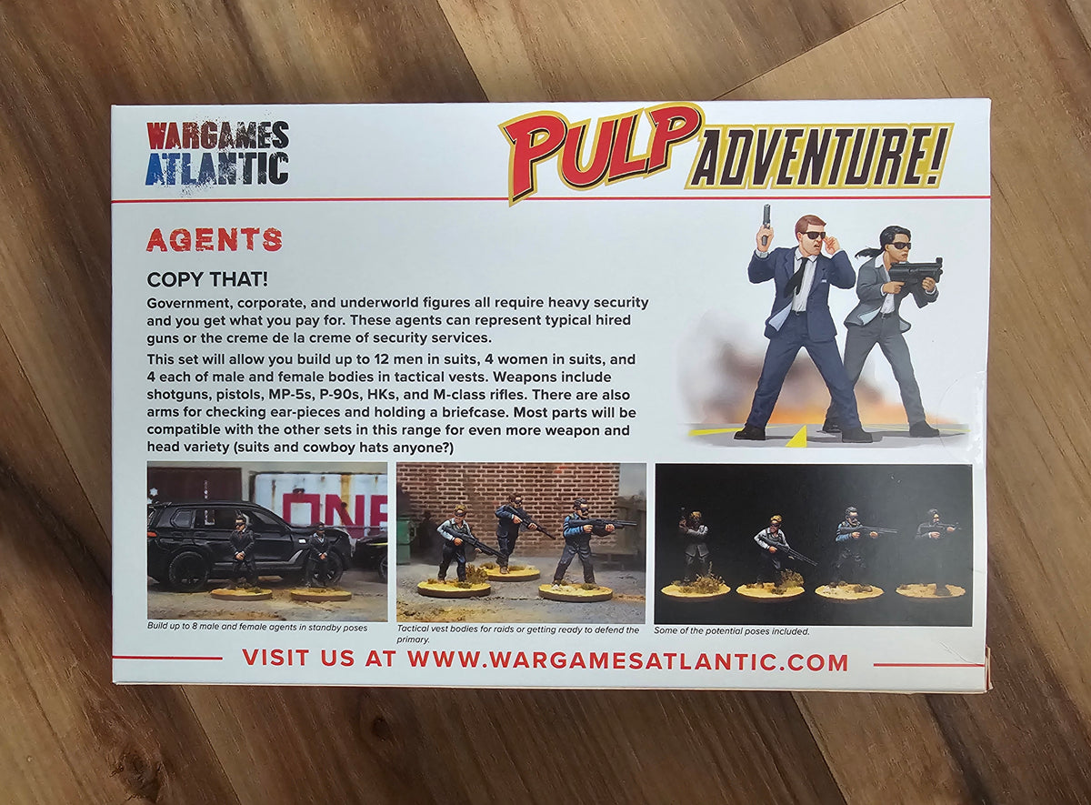 Wargames Atlantic Pulp Adventures Agents (*See Per Order Flat Rate Shipping)