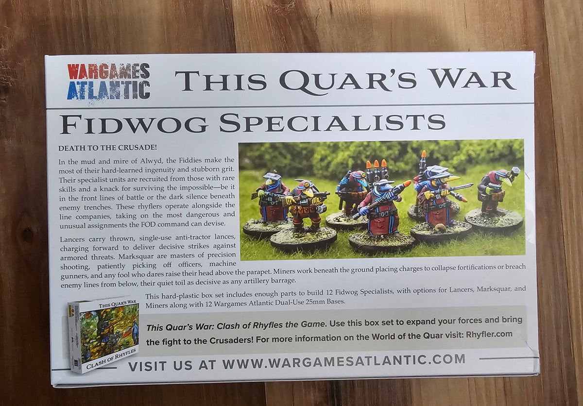 Wargames Atlantic Fidwog Specialists (*See Per Order Flat Rate Shipping)