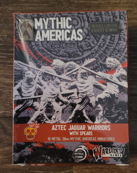 Warlords of Erehwon: Mythic Americas - Jaguar Warriors with Spears (10) (*See Per Order Flat Rate Shipping)