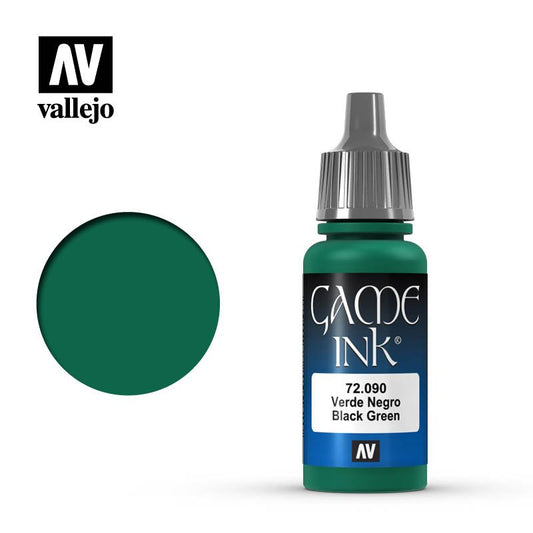 Vallejo Game Ink Black Green 72090  (*See Per Order Flat Rate Shipping)