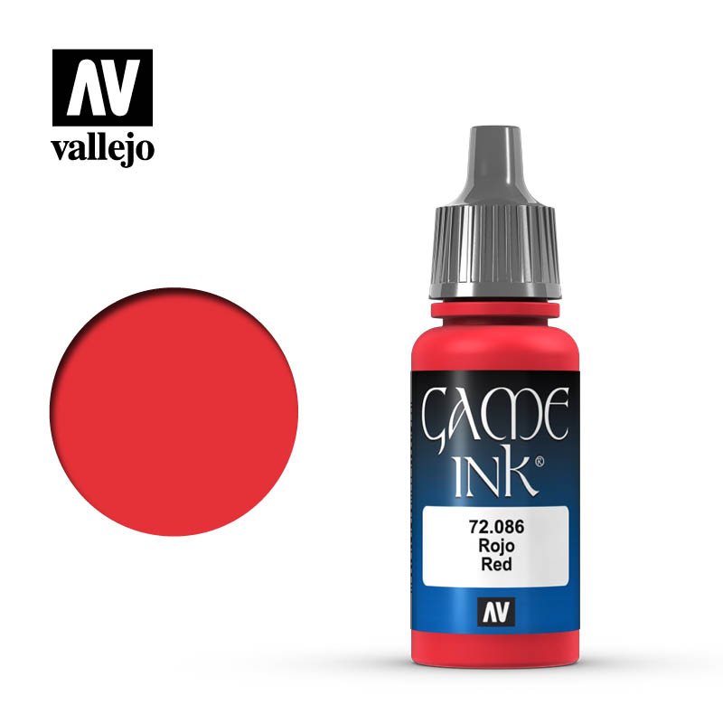 Vallejo Game Ink Red 72086 (*See Per Order Flat Rate Shipping)