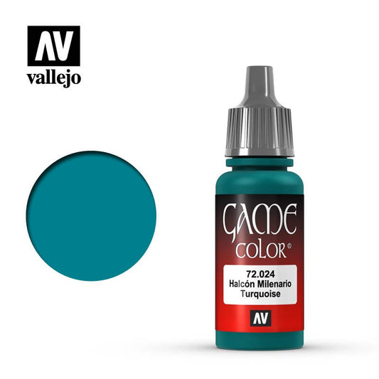 Vallejo Paint Game Color Turquoise 72024   (*See Per Order Flat Rate Shipping)