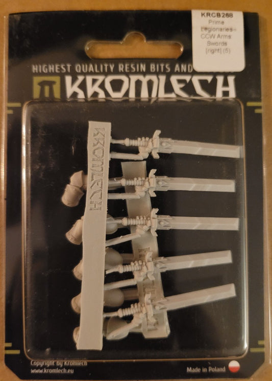 Kromlech Conversion Bitz Legionaries CCW Arms Swords [right] (5)(*See Per Order Flat Rate Shipping)