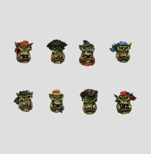 MaxMini Pirate Orc Boys Heads (10) (*See Per Order Flat Rate Shipping)