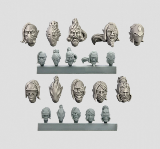 MaxMini Space Elves Heads (10) (*See Per Order Flat Rate Shipping)