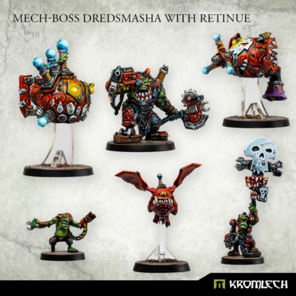 Kromlech Miniatures Mech-Boss Dredsmasha with Retinue (6)(*See Per Order Flat Rate Shipping)