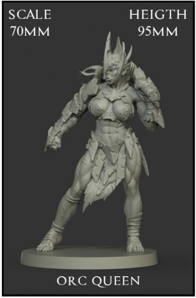 Ydeharo Model Kit Orc Queem v1 (70mm Scale) (*See Per Order Flat Rate Shipping)