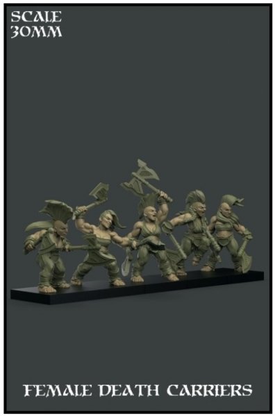 Yedharo Model Kit Females Death Carriers (30mm Scale) (*See Per Order Flat Rate Shipping)