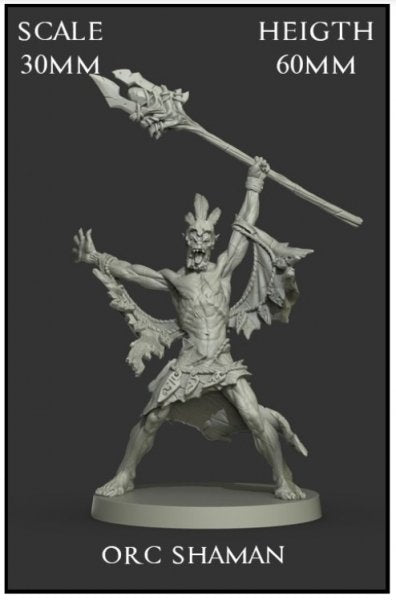 Yedharo Model Kit Orc Shaman (30mm Scale) (*See Per Order Flat Rate Shipping)