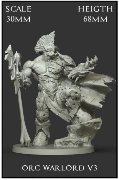 Yedharo Model Kit Orc Warlord v3 (30mm Scale) (*See Per Order Flat Rate Shipping)