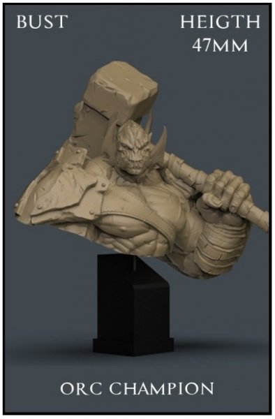 Yedharo Model Kit Orc Champion Bust (*See Per Order Flat Rate Shipping)