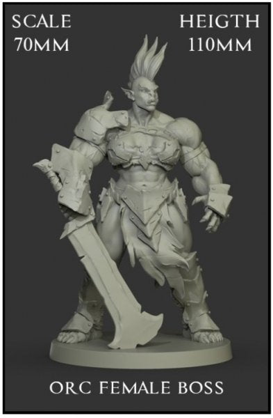 Yedharo Model kit Orc Female Boss (70mm Scale)