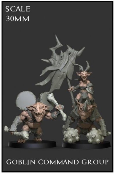 Yedharo Model Kit Goblin Command Group (30mm Scale) (*See Per Order Flat Rate Shipping)