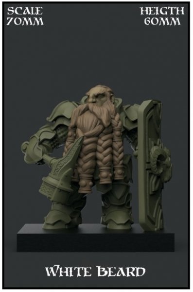 Yedharo model Kit White Beard (70mm Scale) (*See Per Order Flat Rate Shipping)