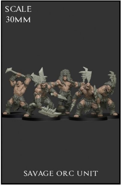 Yedharo Model kit Savage Orc Unit (30mm Scale) (*See Per Order Flat Rate Shipping)