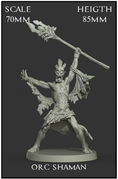 Yedharo Model Kit Orc Shaman (70mm Scale) (*See Per Order Flat Rate Shipping)