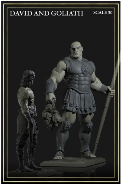 Yedharo Model Kit David and Goliath (30mm scale) (*See Per Order Flat Rate Shipping)