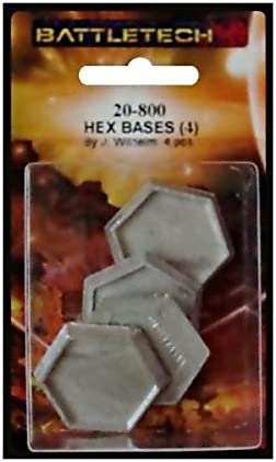 Battletech 20-800 Hex Bases (4) (*See Per Order Flat Rate Shipping)
